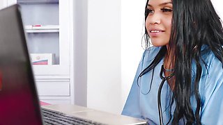 Nurse fucks perverted doctor on her first day of work