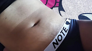 College girl masturbates and touches her breasts