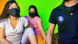 Bangladeshi Man Secretly Fucks Two Bengali Sisters in Empty House