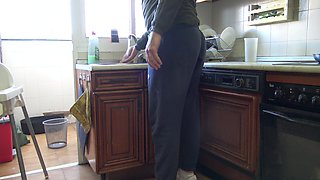 Stepson Fucks Stepmom Hard in the Kitchen