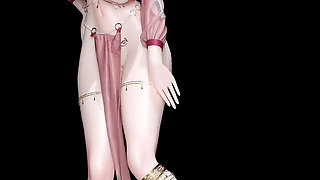[MMD] Excuse me ancient style belly pocket bunny girl black silk big ass Korean dance erotic lingerie obscene striptease