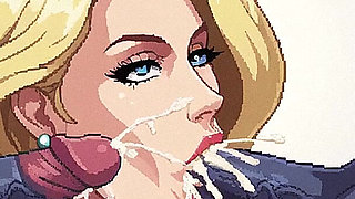 Bimbo Blonde BDSM Hard Sex, Curvy Woman with Big Tits Sucking Big Dick, Slave Bimbo