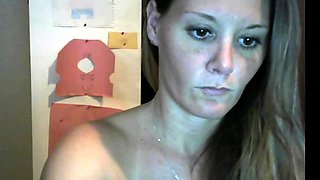 Attractive amateur housewife blowing and rimming on webcam