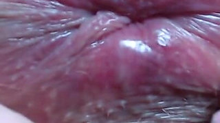 Close up anal play deep fingering
