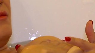 Naughty Teen Sarah Cute Joins Her Step Mom in Bath!