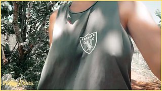Wifey Dared Walking Around Side Boob on Beach
