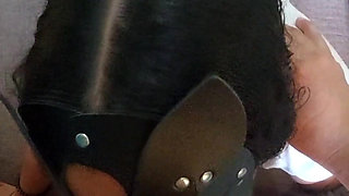 The Masked Girl Is Very Docile When She Has My Cock in Her Mouth