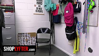 Shoplyfter: Sloppy College Teen JC Wilds dominates & gets her big natural tits covered in jizz