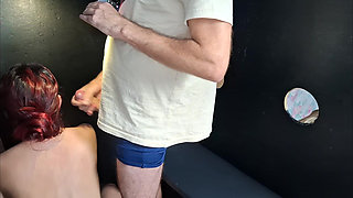 Wife Slut Sucks and Fucks Well-endowed Strangers in a Gloryhole.