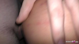 German Mature Nymphomaniac's Gangbang Passion in a Public Rush