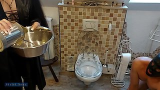 Miss Alessa Milano Feeding From Toilet Part 2