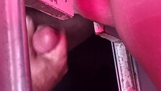 Wife with stranger in glory hole