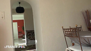 Slutty bitch gets caught fucking when boyfriend comes home