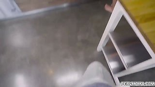 Sexy MILF Lexi Luna was making breakfast in her undies so her stepson got distracted and she decided to take his huge cock for breakfast.