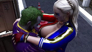 The Joker Fucks Harley Quinn in Dirty Alley Way