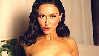Glamorous brunette MILF Bryona Ashly stripped to show her big natural boobs