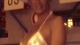 MILF with Giant Tits Cummed in Mouth by Two Big Amateur Cocks with a Blowjob
