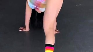 Cute curly brunette solo webcam masturbation