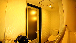 Shower dressing room before filming