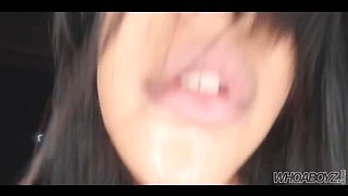 Zoey Reyes sucks BBC for Halloween - Big booty ebony slut takes facial