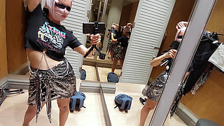 Sexy Brunette in the Locker Room