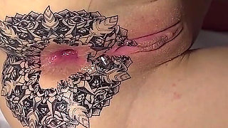 Skinny Sexy White Girl Powerfully Bangs Her Ass with Her Hand