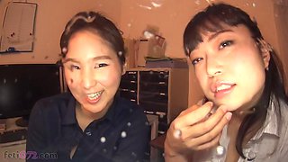 Japanese Lesbian Virtual Kiss  Spit POV 2