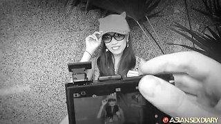 AsianSexDiary Pierced Busty Asian Rides Hard Cock