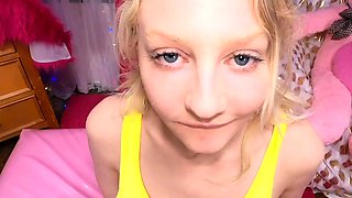 Busty blonde babe pussydrilled in POV