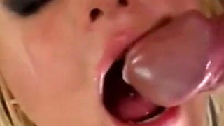 Short haired brunette shares cocks with her friend