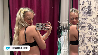 Sexy Costume Try On Haul with Petite Teen Blonde