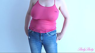 Perfect Natural Big Tits Hairy MILF