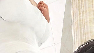 Pussy Lick in Bath for a Hot Girl with Big Tits Close up 3D Animation Porn