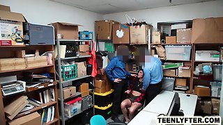 Teenie thief & corrupted cops - cruel threesome porno