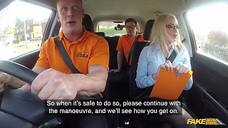 Blonde MILF Louise Lee at Driving School - Finger Blasting Squirting Orgasms - Louise Lee