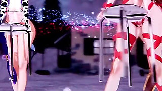 [mmd] Rollin' Four-person Erotic Costumes; Sailor Uniforms; Stockings