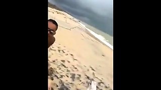 Beach Dick-Taking Turns by Amateurs Outdoors