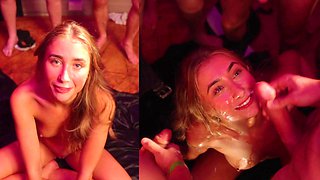 Lilly Phillips crazy bukkake orgy