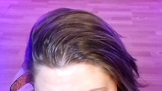 Witch. Blowjob on knees. Monster dildo