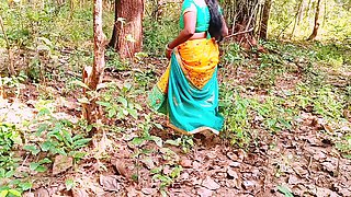 Outdoor Jungle Sex. Desi Bhabi Fucking Husbend's Small Brother Big Dick in Forest. Telugu Dirty Talks.