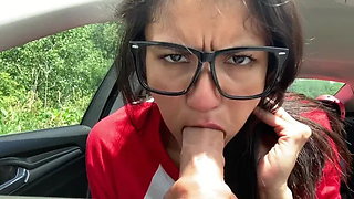 I Got Horny while Driving so I Stop to Fuck My Dildo in the Car for a Bit