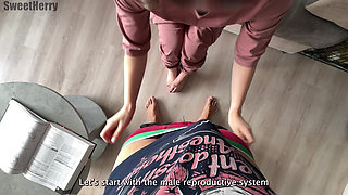 My Biology Tutor Fucks Me in Class so I Can Learn the Reproductive System in Practice