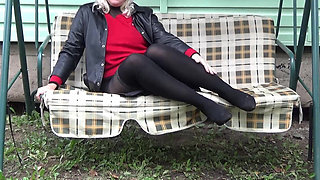 Sexy Tights on a Hot MILF