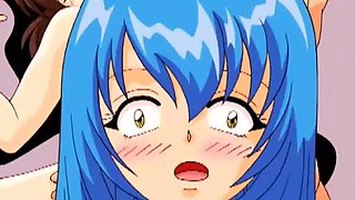 Busty hentai teen fucks