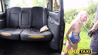 Fake Taxi Golden shower for hot lady followed by some anal