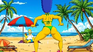 Simpsons Cartoon Parody: Netorare Slut Wife Sucks and Fucks BBC Compilation