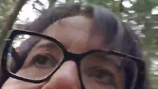 Julie Strips Naked on the Side of the Road and Squirts