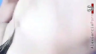 Slim Mexican Woman Masturbating with a Vibrator Alone at Home.