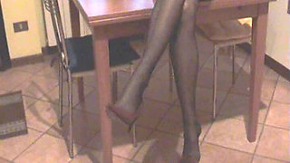 Black Stockings Shoeplay