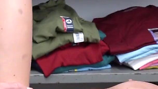 Shoplyfter Mylf - dark haired MIlf pretending to be pregnant caught stuffing things under her shirt